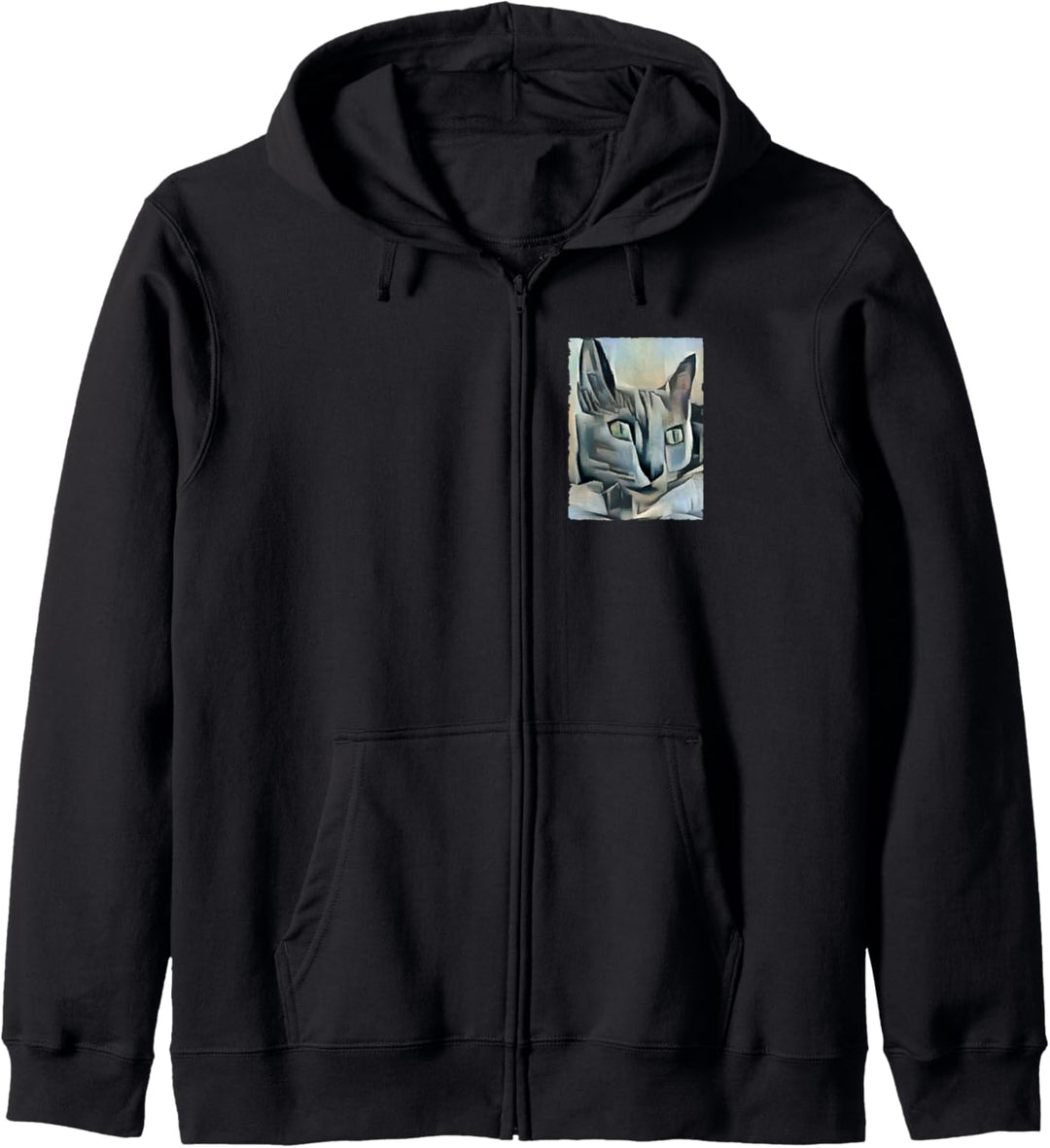 Kätzchen, Katzenmama, Katzenmotiv Kunst für Herren, Damen Kapuzenjacke