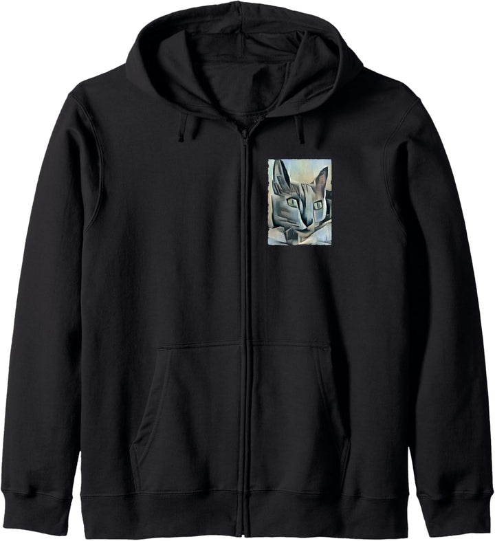 Kätzchen, Katzenmama, Katzenmotiv Kunst für Herren, Damen Kapuzenjacke