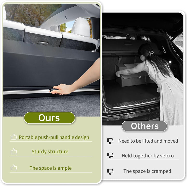 XCF Grosser XL-Leder-Kofferraum-Organizer mit Deckel und Stabilem Griffen, Vordertür-Design, Stabile