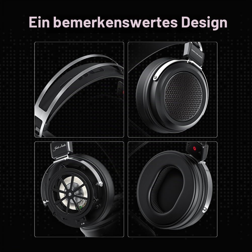 FiiO JadeAudio JT1 Professionelle Studio-Kopfhörer für Aufnahmen, Gaming-Headset mit Mikrofon, 50 mm