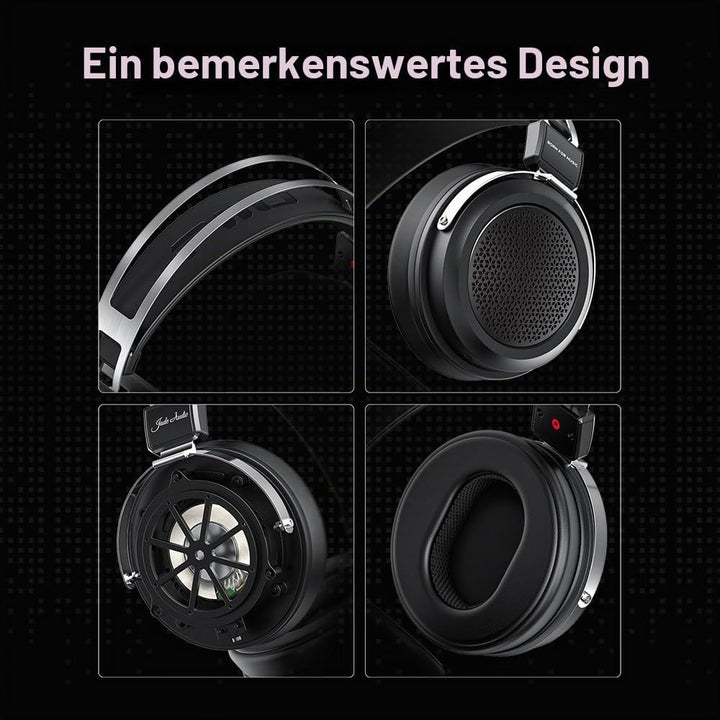 FiiO JadeAudio JT1 Professionelle Studio-Kopfhörer für Aufnahmen, Gaming-Headset mit Mikrofon, 50 mm