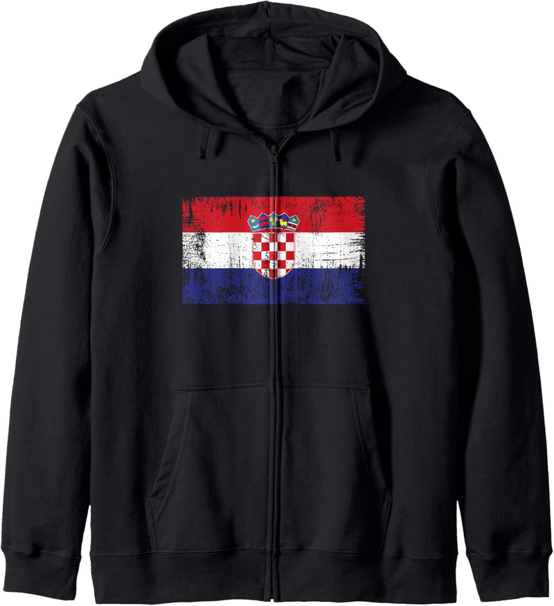 Kroatische Flagge Kroatien-Fahne Geschenk Fussball-Fan Sport Kapuzenjacke