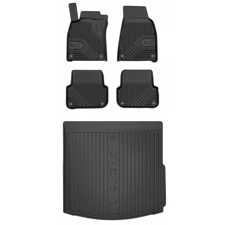 MOTOS Satz Gummifussmatten und Kofferraummatten passend für Audi A6 C6 2004-2006 Limousine, vor dem