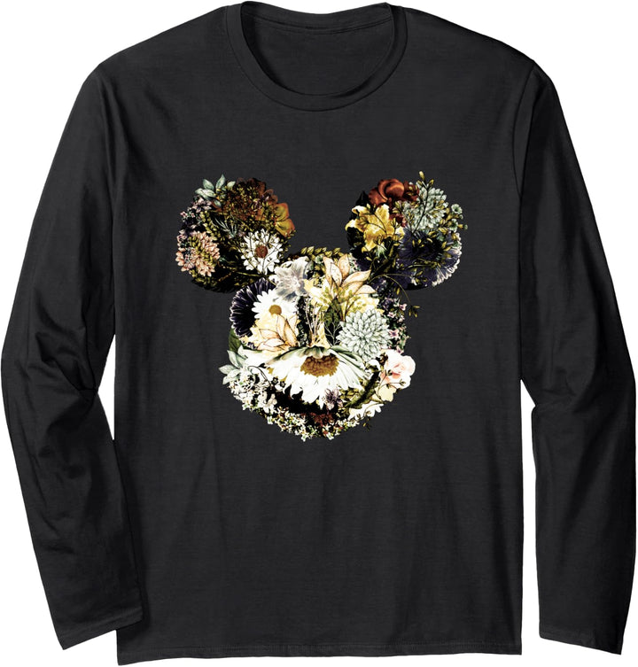 Disney Floral Mickey Mouse Blooming Florals Langarmshirt