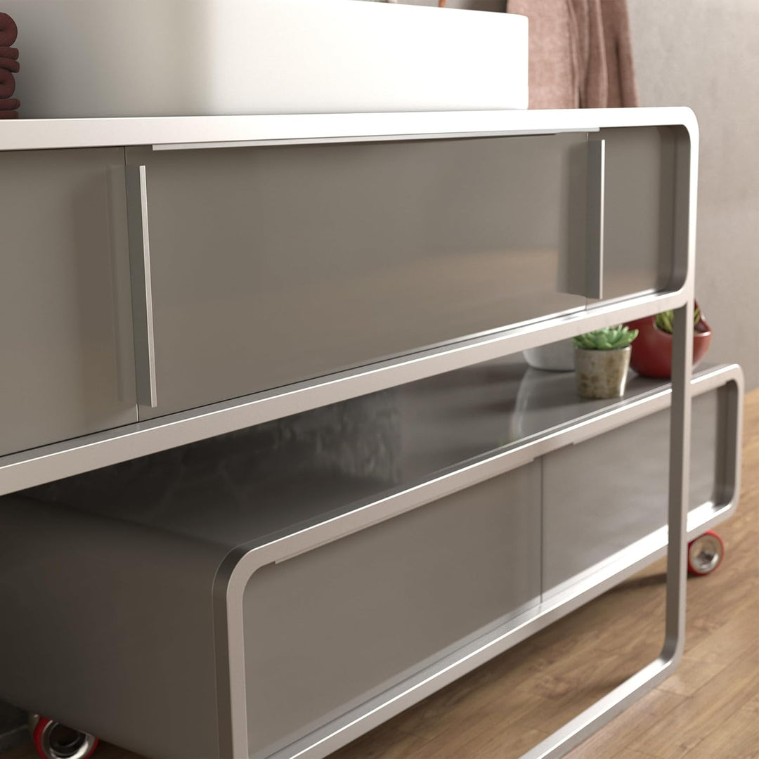 5er Set Alu Möbelgriff SEARL 480 mm Edelstahloptik Profilgriff Schubladengriff Küchengriff von SO-TE