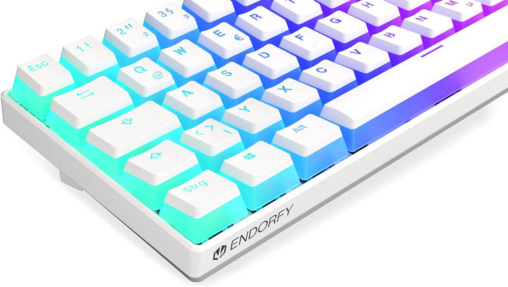 ENDORFY Thock Compact Wireless DE Kailh Box Black Onyx White Pudding, Kompakte, Mechanische Switches