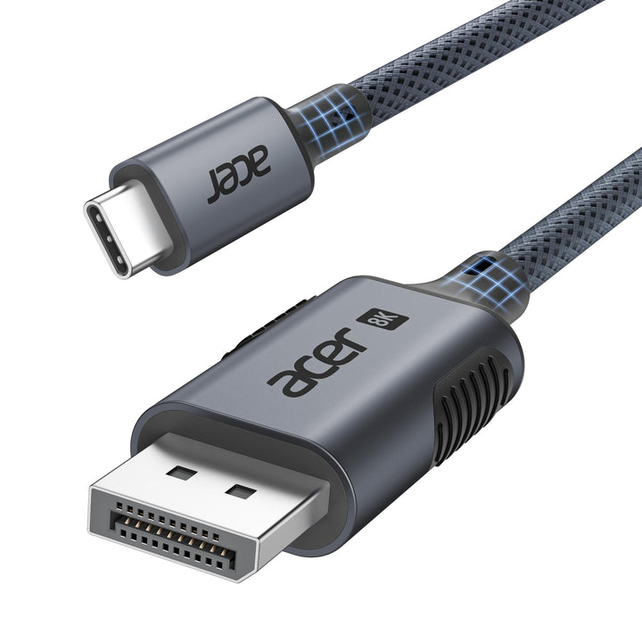Acer USB C auf Displayport Kabel (8K@60Hz, 4K@240Hz), Typ-C Thunderbolt 3/4/5 auf DP 1.4 (HDR, MST,