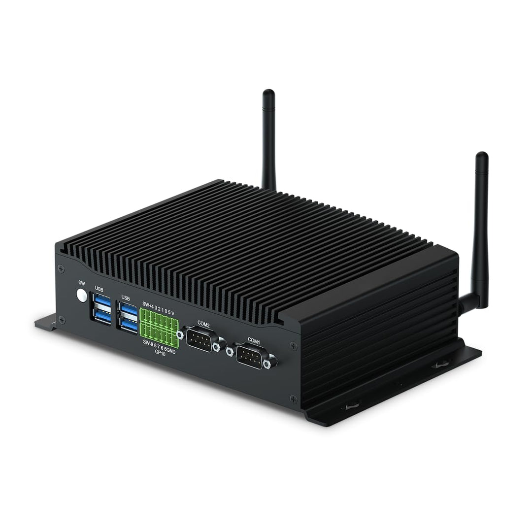 WEIDIAN PC Lüfterlos Industrie Mini PC Lüfterloser Core i7 10810U, Win 11 Industrial Computer GPIO,