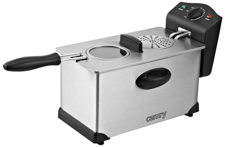 Adler CR4909 Camry CR 4909 Elektrische Fritteuse, kompakt, 3 Liter, abnehmbarer Behälter, waschbar,