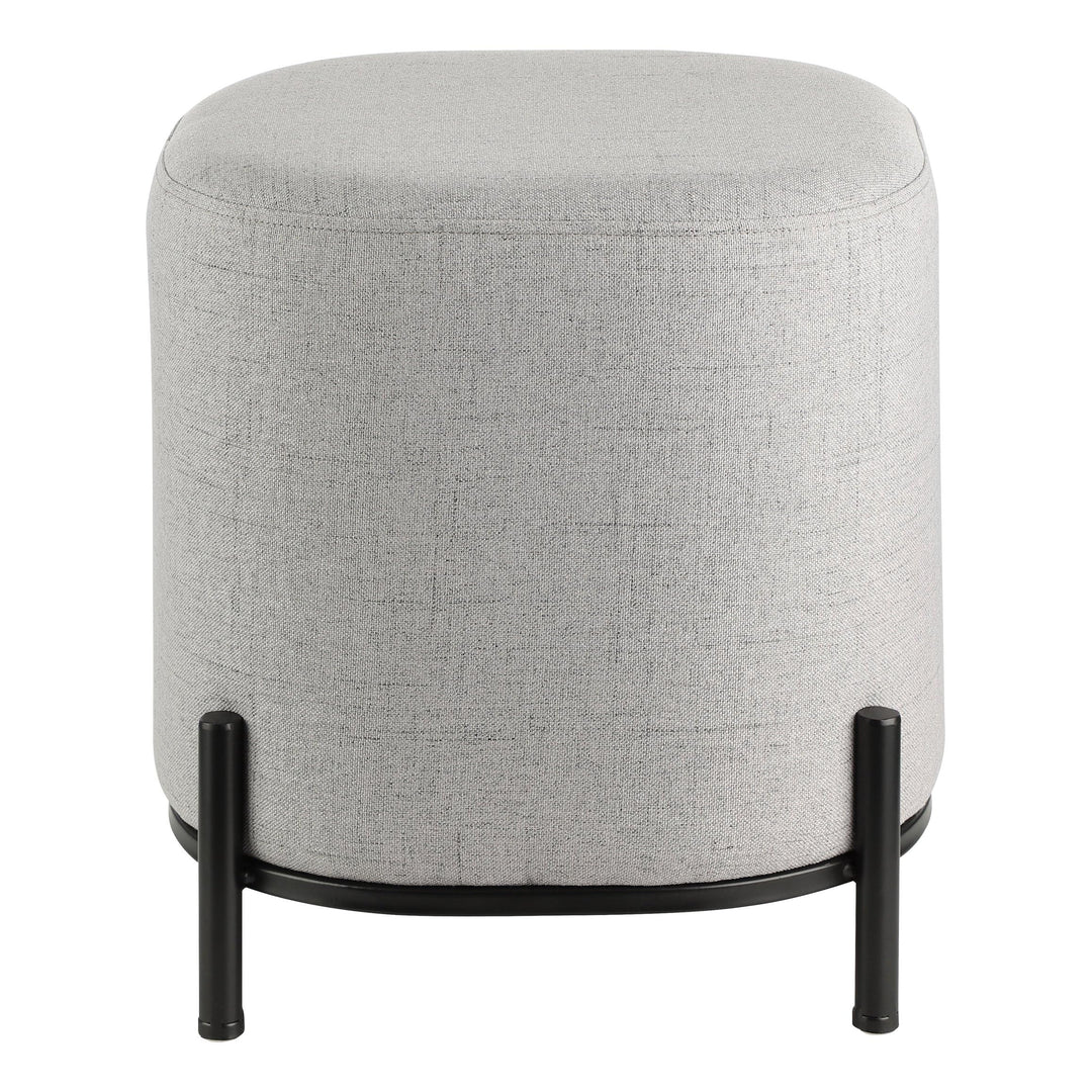 EGLO LIVING Hocker Mashike, minimalistischer Sitzhocker, runder Couch Beistellhocker, Pouf aus Texti