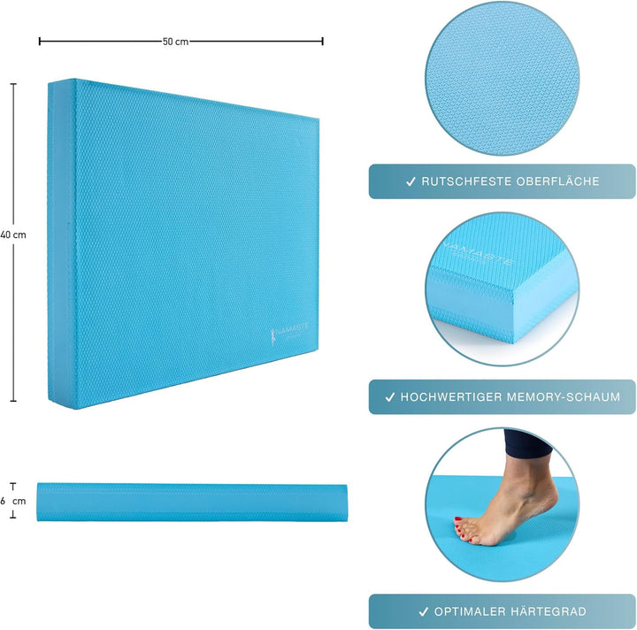 **EINFÜHRUNGSPREIS** NAMASTE Sports® Balance Pad XXL – Mit Poster & Widerstandsband I Rutschfestes T