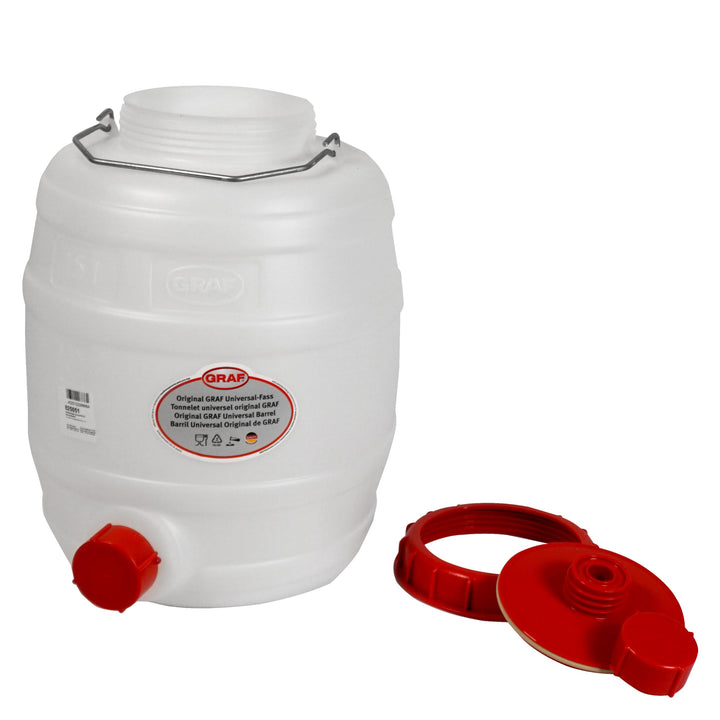 Graf Getränkefässer Saftfässer Kunststoffässer 10-500 Liter (Graf Getränkefass Rund 15 Liter ohne Zu