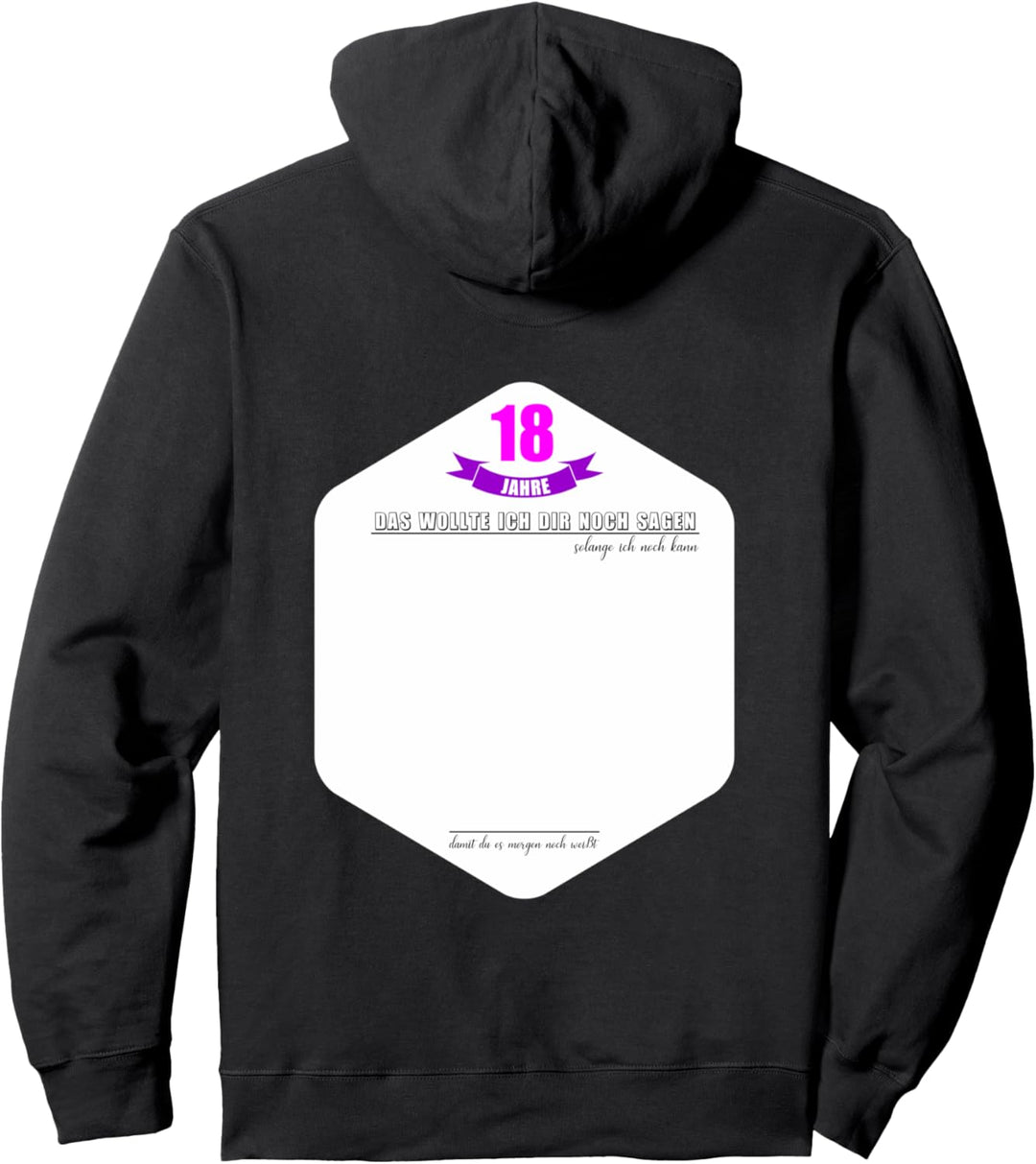 18 Jahre Geburtstag Party Lustiges 18 Geburtstag Gästebuch Pullover Hoodie
