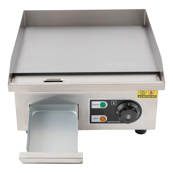 Elektrischer Grill Kommerzielle, 2000W Profi Elektrogrill, Stufenlos 50-300 °C erdickter BBQ Teppany