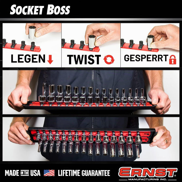 Ernst Manufacturing Socket Boss 8460HV Steckdosenorganizer, 3-läufig, 48,8 cm, hohe Sichtbarkeit 19-