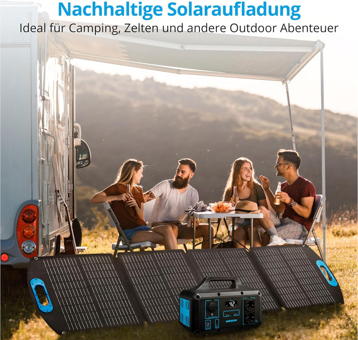 MEDION Power Station S69500 (MD46500), Premium LifePo4 Akkupack, 5 Ausgänge zum Laden, 518 Wh Kapazi