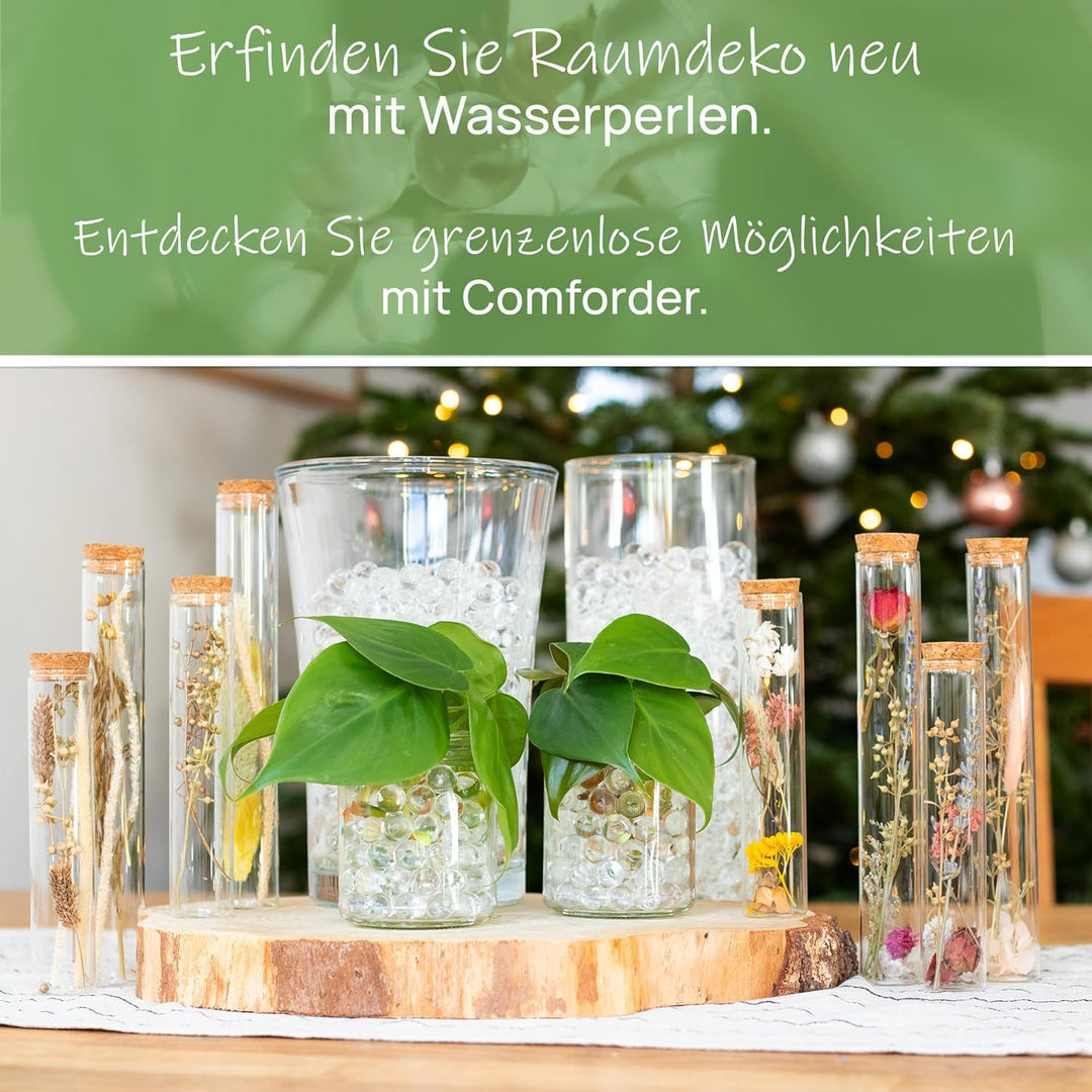 Comforder – Wasserperlen durchsichtig – Deko Wasserperlen für Pflanzen in Vase, ca. 100.000 Hydroper