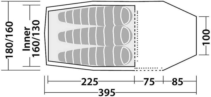 Robens Unisex – Erwachsene Voyager Zelt, Mehrfarben, 3 Personen