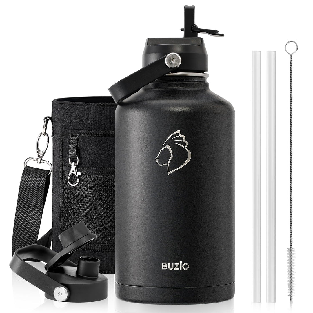 Buzio vakuumisolierte Edelstahl-Wasserflasche, 2 liter (hält kalt für 48 Stunden), BPA-frei, doppelw