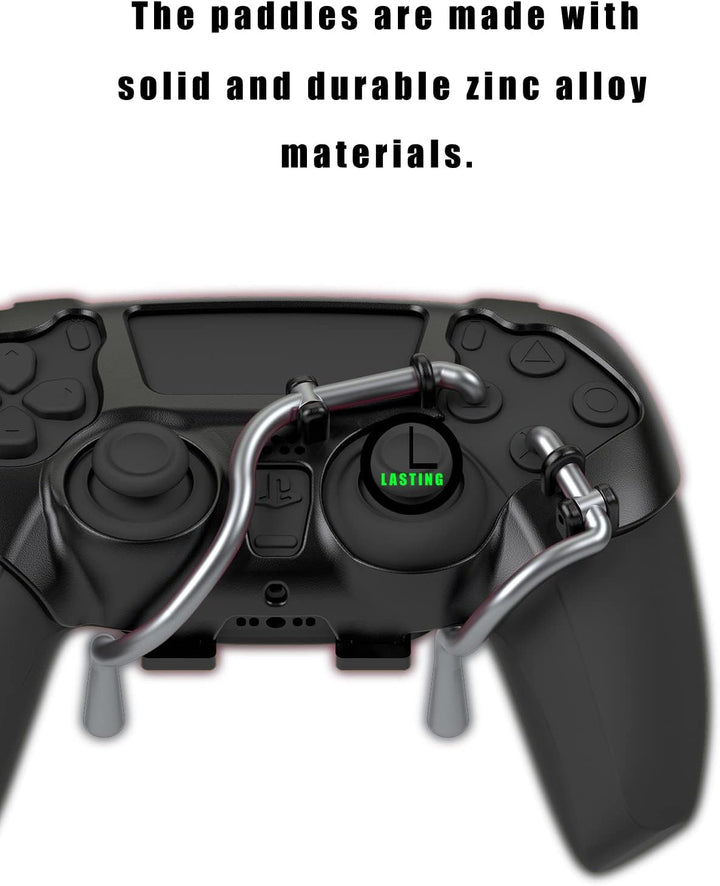 EXknight Leverback V2 PS5 Paddles, Rücktasten Adapter für PS5 Controller | Fit mit Daumengriffe (Bla