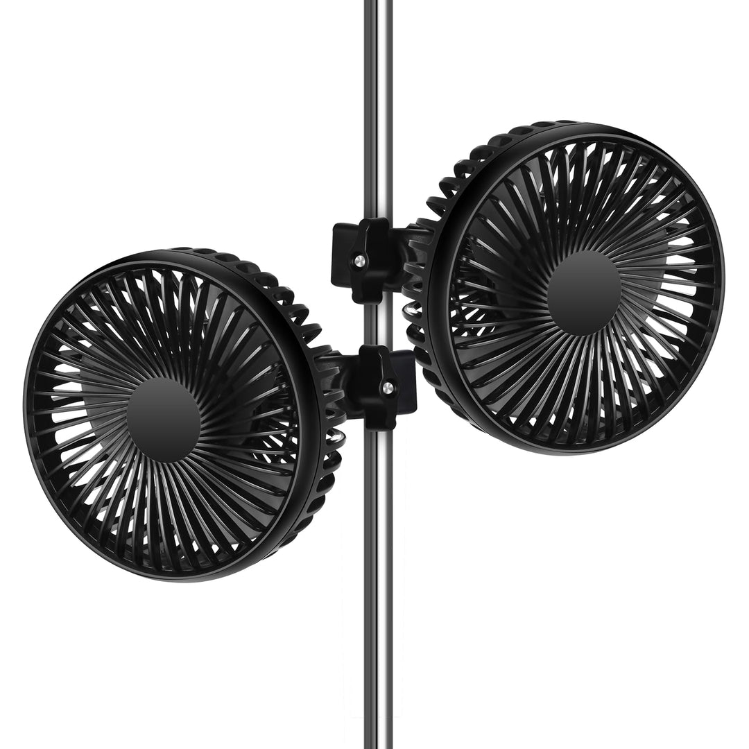 Grow Ventilator mit Clip, 2PCS, Autoventilator mit USB-Stecker, 3700rpm Luftzirkulations-Kühlventila
