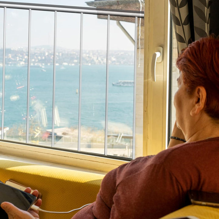 HENGMEI Französischer Balkon Edelstahl Treppengeländer Geländer Fenstergitter Brüstungsgeländer (225
