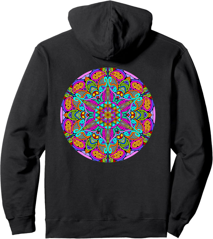 Blume des Lebens in einem Mandala 3 - Fan Fun Pullover Hoodie