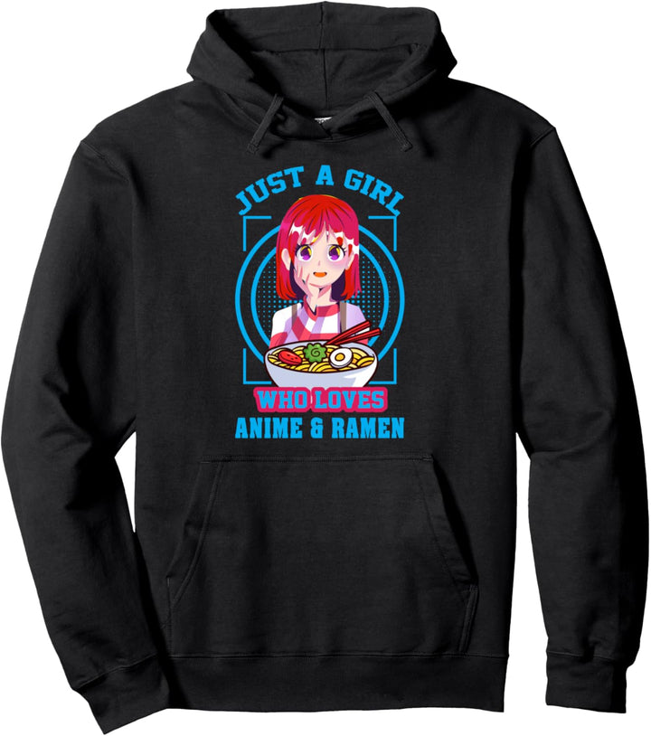 Nur ein Mädchen, das Anime und Ramen liebt, japan japanisch Pullover Hoodie
