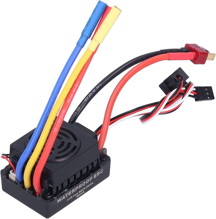 1/10 RC ESC, Exzellente Beschleunigung Brushless ESC mit 60A ESC für 2‑3S Li‑Po / 4‑9S NI‑Mh NI‑Cd A