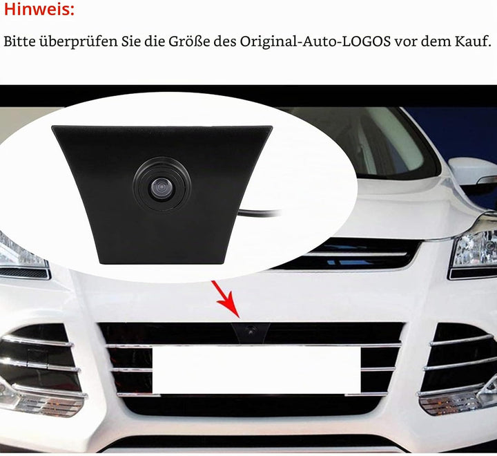 Auto-Frontkamera, Front Grill Kamera, CCD HD KFZ Frontkamera 170 ° Weitwinkel Wasserdicht Nachtsicht