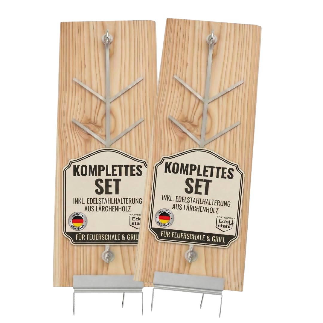 Flammlachsbrett 2er Set Lärche für die Feuerschale und den Kugelgrill Lärche 2er Set, Lärche 2e