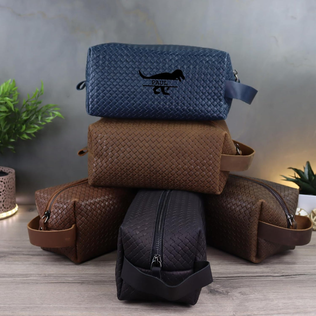 Blade Kulturbeutel Herren aus hochwertigem Leder handgefertigte Kulturtasche Leder Dopp Kit für Dame