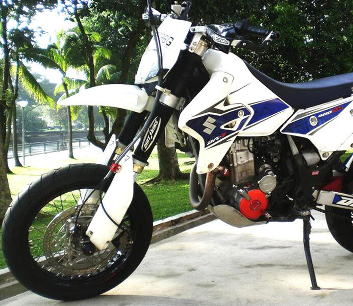 Motorrad Kotflügel Vorne - Weiss - für Supermoto, Motocross, aus Road Bikes