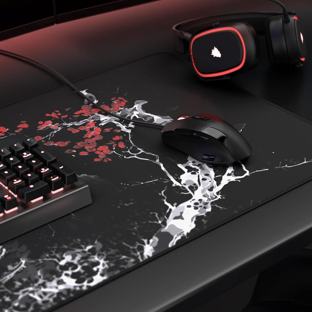 TITANWOLF - XXL Speed Gaming Mauspad 900 x 400mm - XXL Mousepad - Tischunterlage Large Size - verbes
