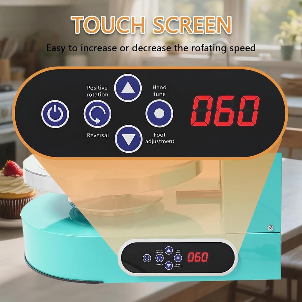 Einstellbare Tortencremestreichmaschine Automatisch Verstellbarer Tortenglätter für 4-12 Zoll Kuchen