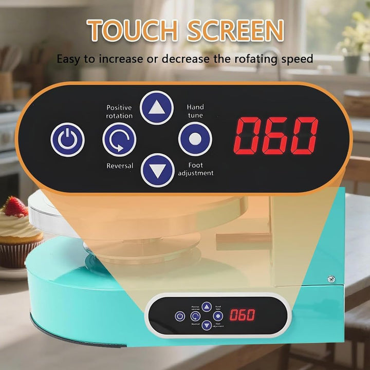 Einstellbare Tortencremestreichmaschine Automatisch Verstellbarer Tortenglätter für 4-12 Zoll Kuchen