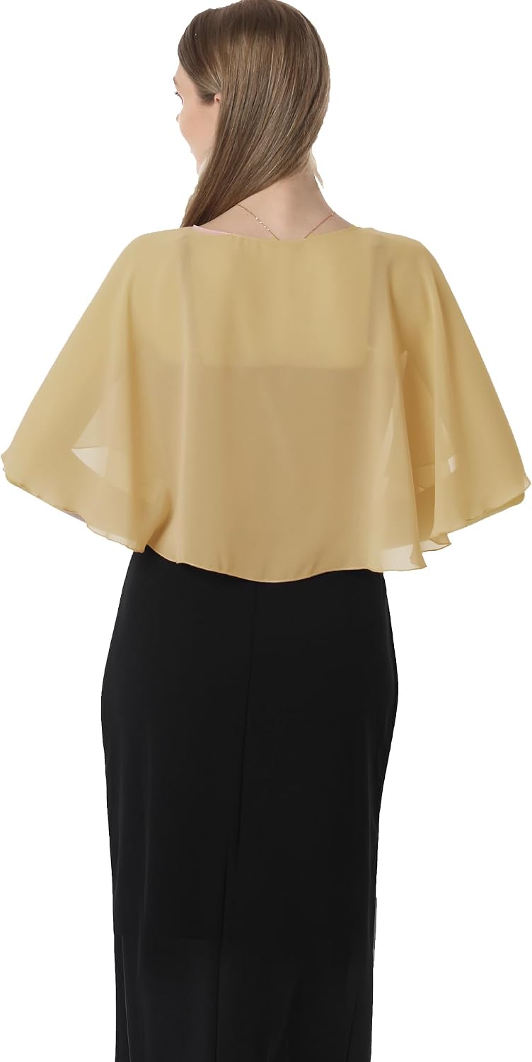 Chiffon-Capelet, weiche Umhänge, Schals und Wickeltücher für Abendkleid, Hochzeit, Umhang der 1920er