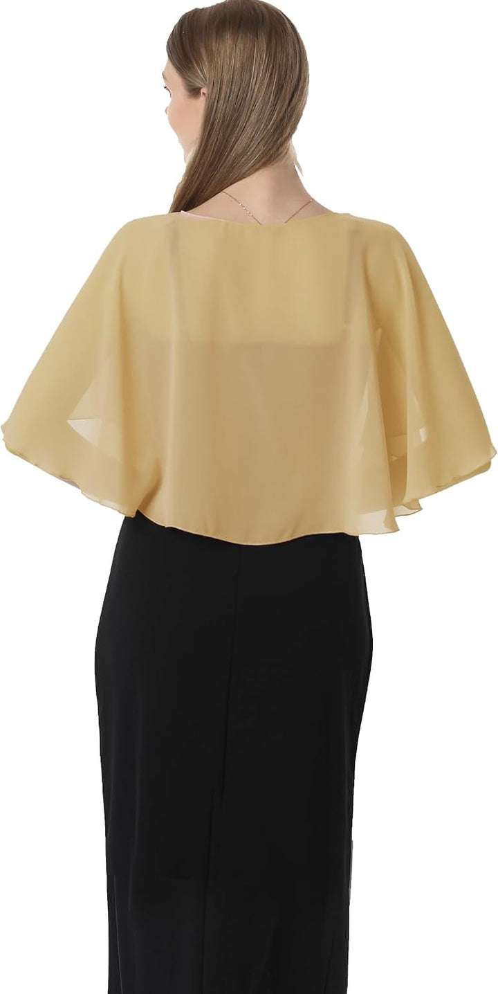 Chiffon-Capelet, weiche Umhänge, Schals und Wickeltücher für Abendkleid, Hochzeit, Umhang der 1920er