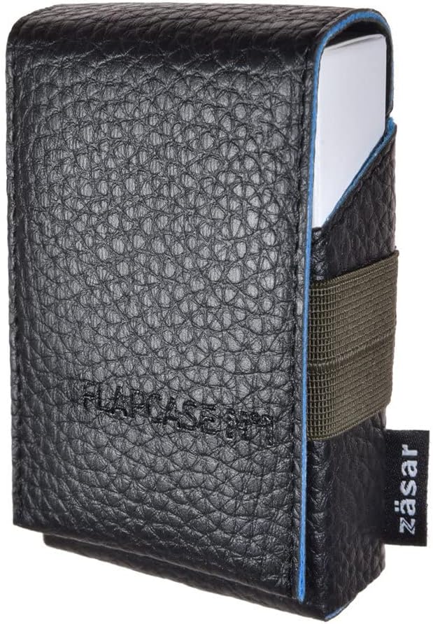 FLAPCASE N°1 • Always Black • Designer Zigarettenetui, Made in Austria, Leder vegan Zigarettenbox fü