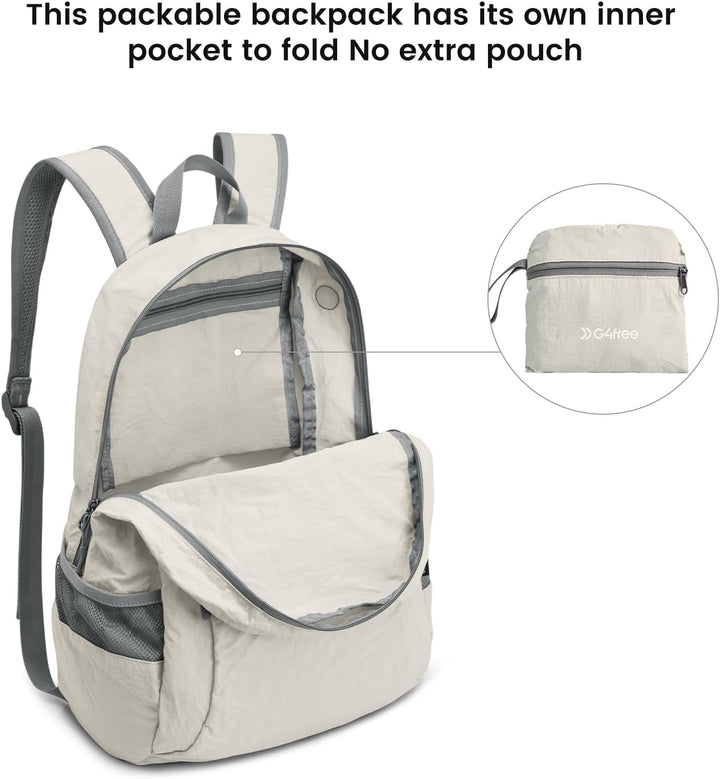 G4Free 20L Faltbarer Rucksack Ultraleichter Wanderrucksack Daypack für Männer Frauen und Kinder für