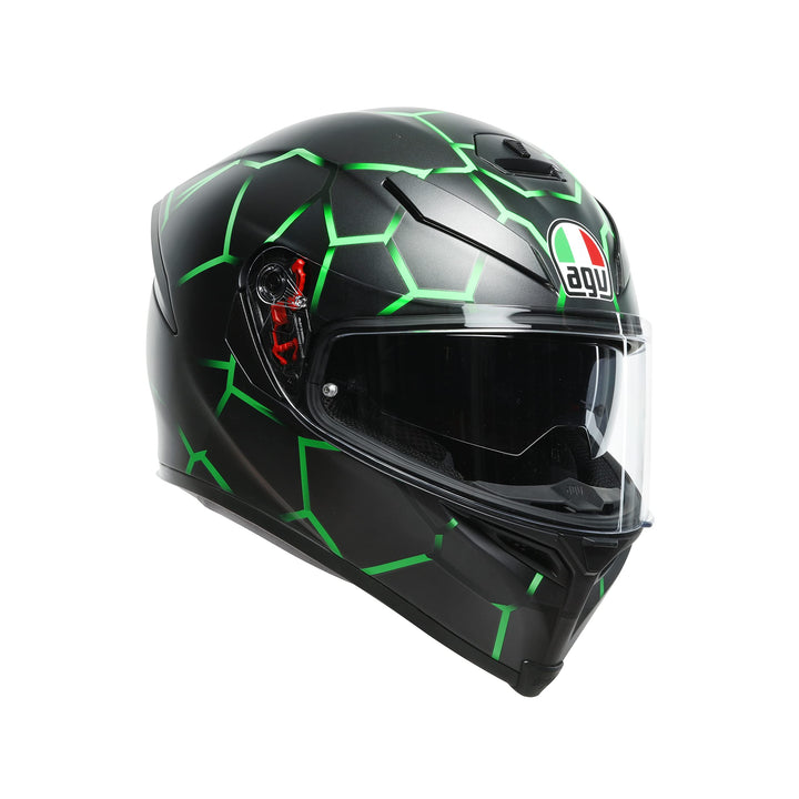 AGV Helm K5 S Vulcanum mit Sonnenblende, GREEN, L L Grün, L Grün