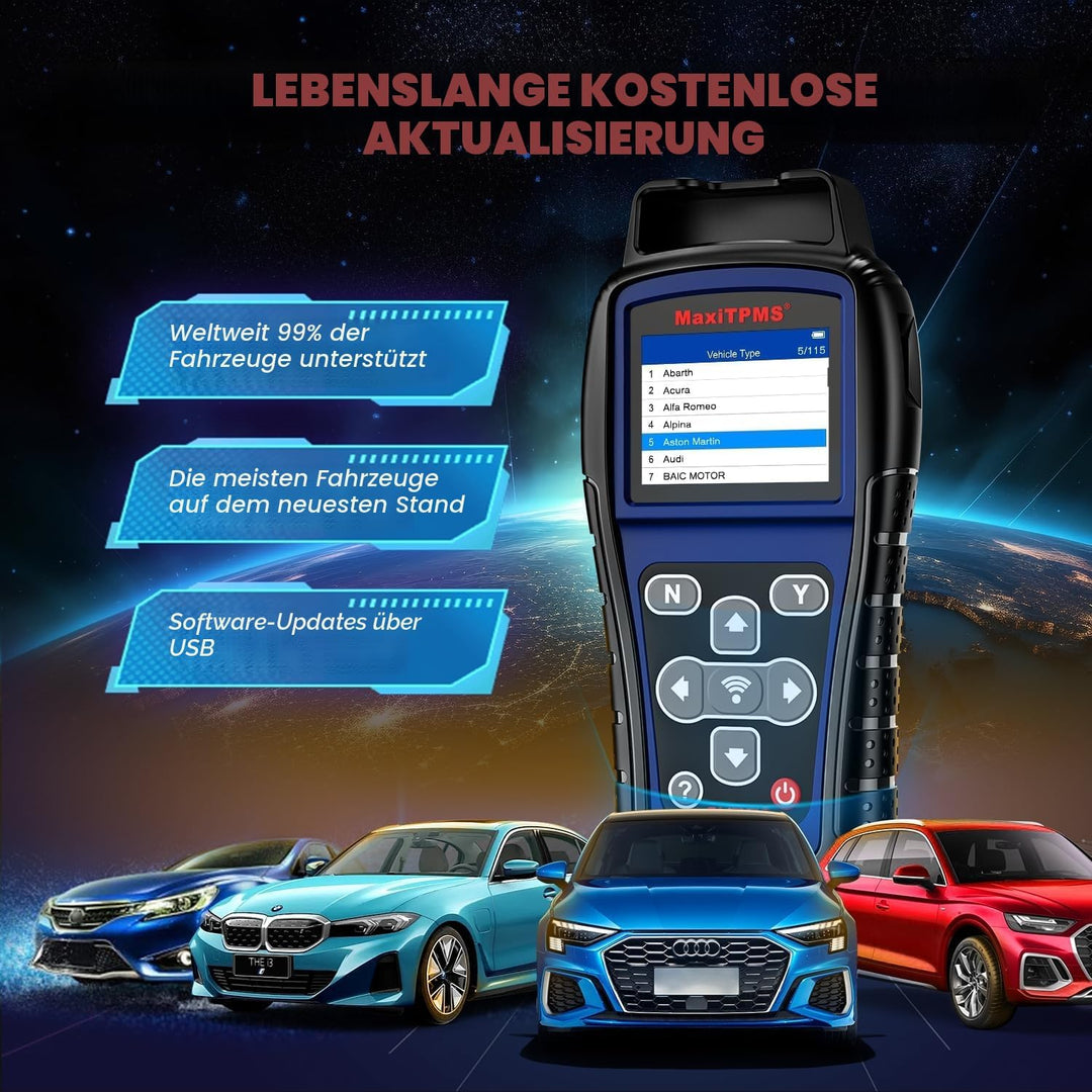 Autel MaxiTPMS TS501 TPMS Tool OBD2 Reifen Druck Monitor System Diagnosegerät für TPMS Sensoren Akti