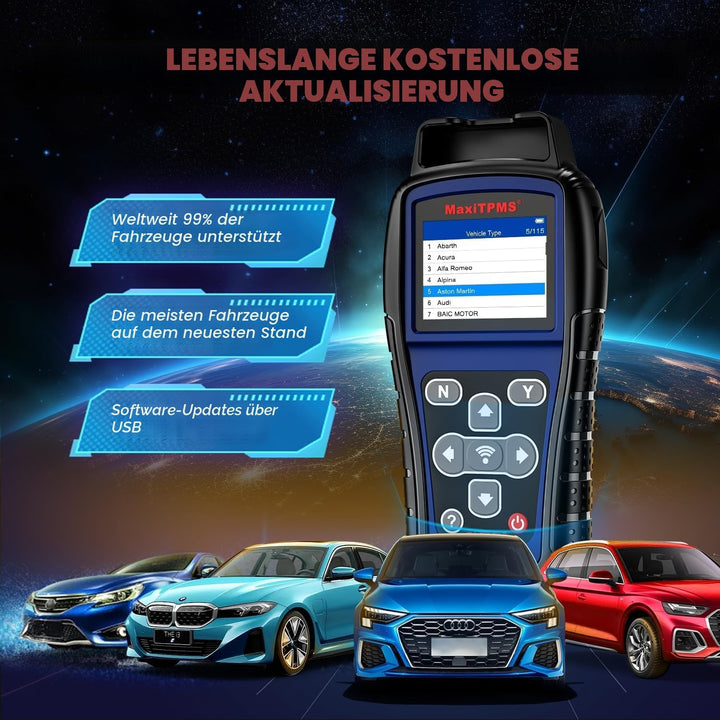 Autel MaxiTPMS TS501 TPMS Tool OBD2 Reifen Druck Monitor System Diagnosegerät für TPMS Sensoren Akti