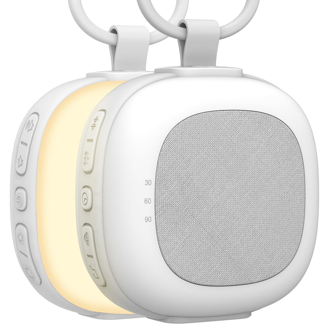 Tragbare White-Noise-Machine mit Nachtlicht Weisses Rauschgerät mit 32 High-Fidelity-Soundtracks, 7