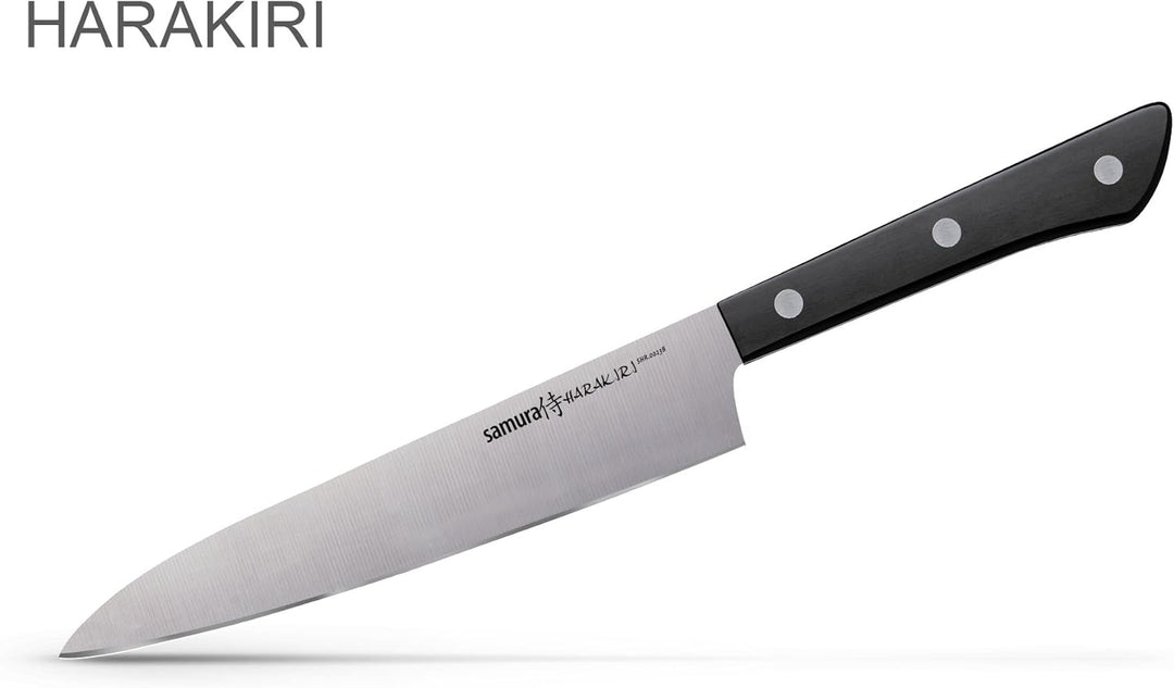 SAMURA Harakiri Profi Messer XXL Geschenk Set Ultra-scharf, AUS 8, Gemüsemesser, Allzweckmesser, Nak