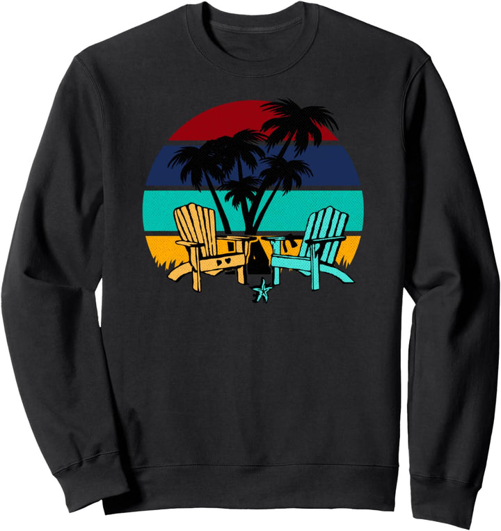 Sommer Strand Vintage Retro Geschenk Sweatshirt