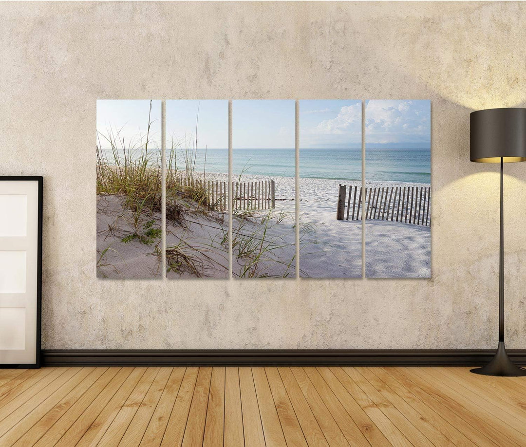 islandburner Bild auf Leinwand Landschaft Dünen Strand Und Meer Bei Sonnenaufgang -Golf Von Mexiko B