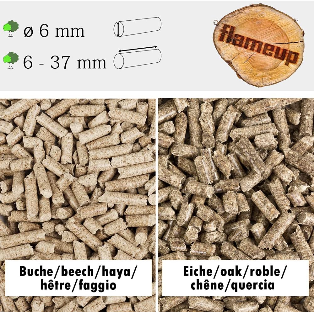 15 kg Eiche Pellets + 15 kg Buche Pellets Grill Smoker Holz Pizzaofen BBQ Pellet Outdoor Ofen Grille