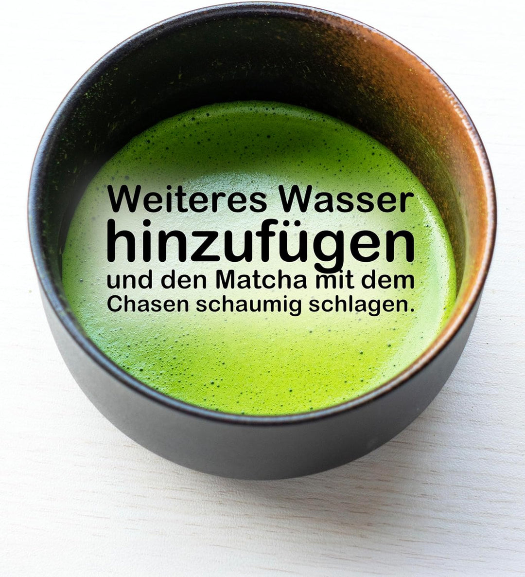 Traditionelles Matcha Set 5-teilig – Matcha-Schale 500ml, Bambusbesen, Besenhalter, Löffel & Sieb –