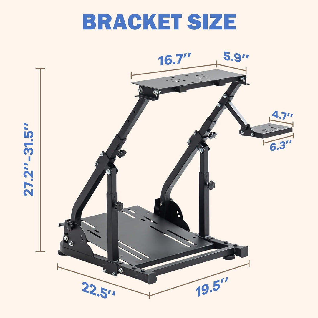 Minneer Racing Wheel Stand Lenkradständer Ultra-stabil 4 Stützarme passend für Logitech G25 G27 G29